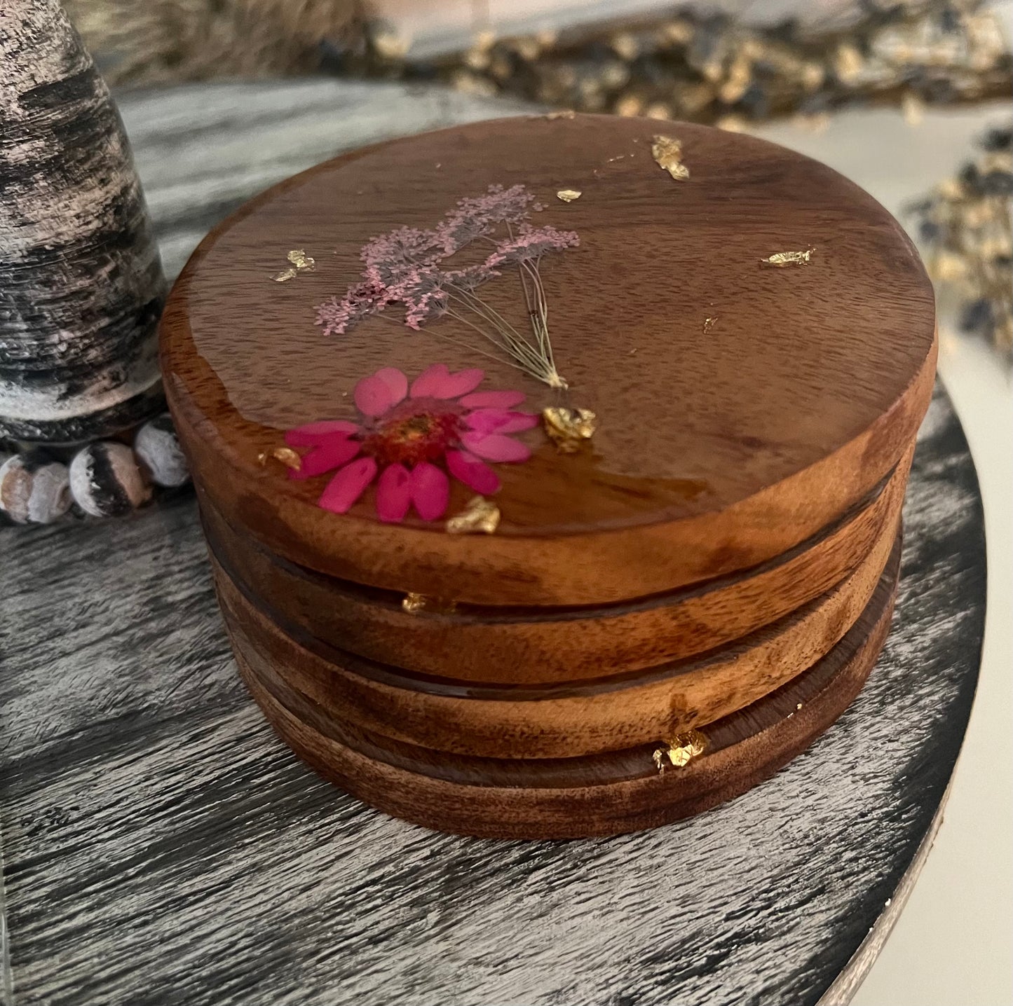 Floral Coaster Set of 4