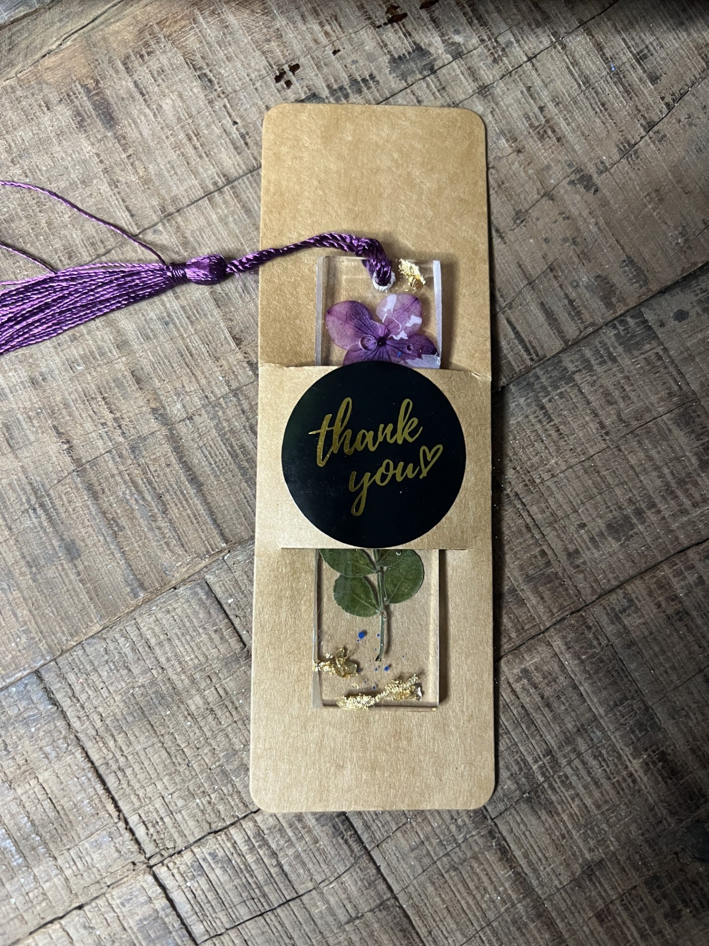 Small Floral Resin Book Mark