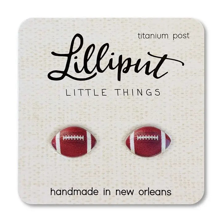 Lilliput Football Earrings