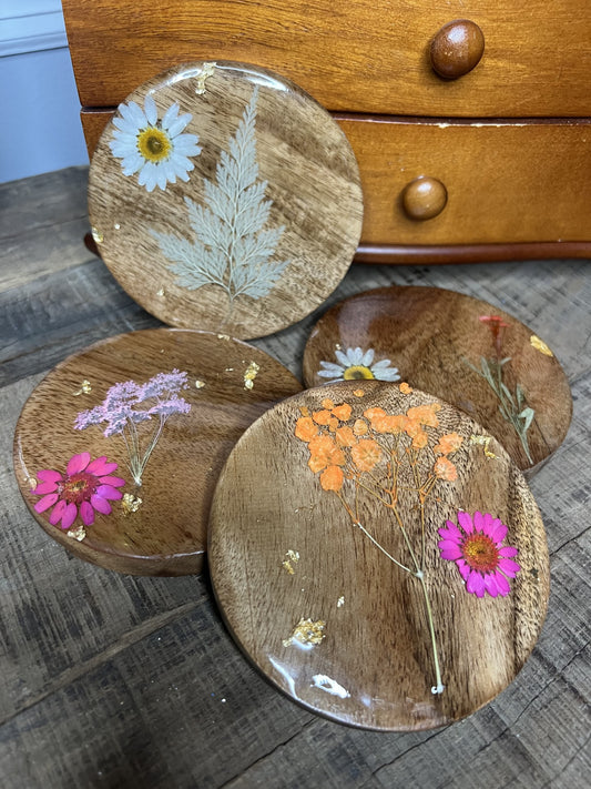 Floral Coaster Set of 4