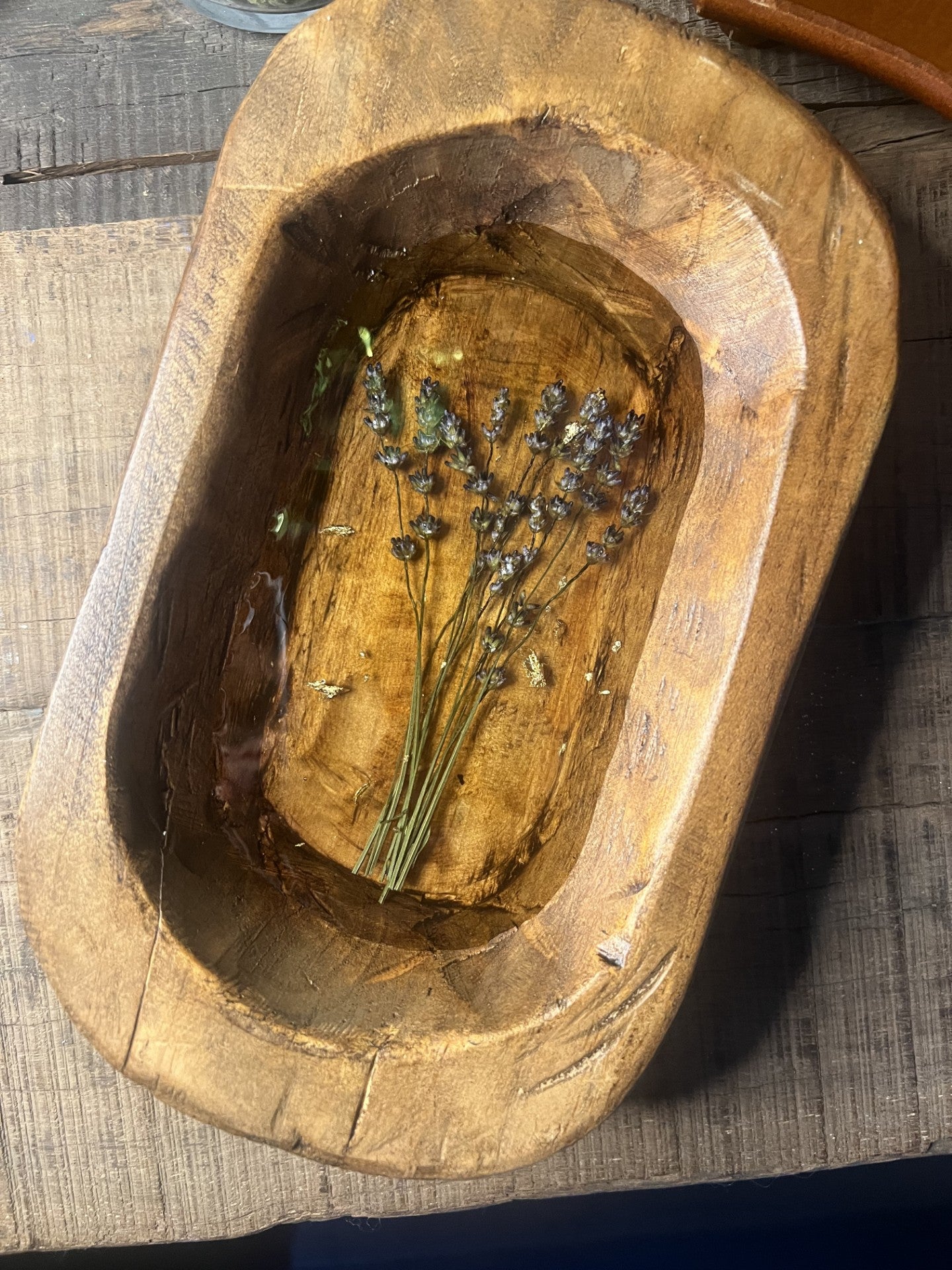 Lavender & Resin Filled Wood Bowl